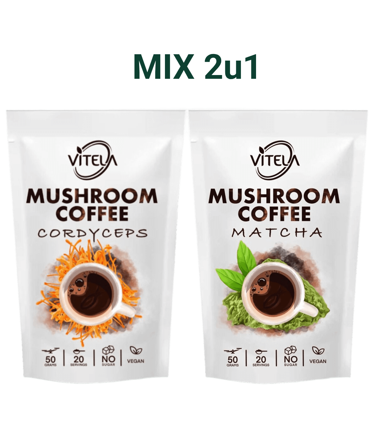 Cordyceps i Matcha kava s gljivama za fokus, detoks i vitalnost