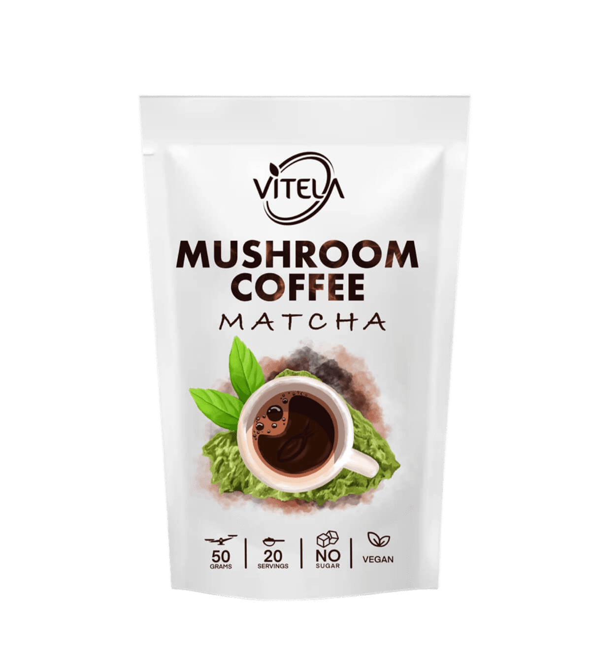 Matcha kava s gljivama za detoksikaciju i vitalnost