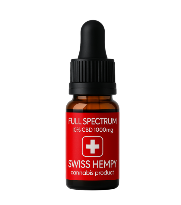 Bočica Full Spectrum 10% CBD ulja, prirodni konopljin proizvod iz Švicarske